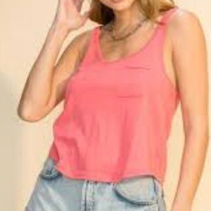 H&M divided pink crop tank top size 6